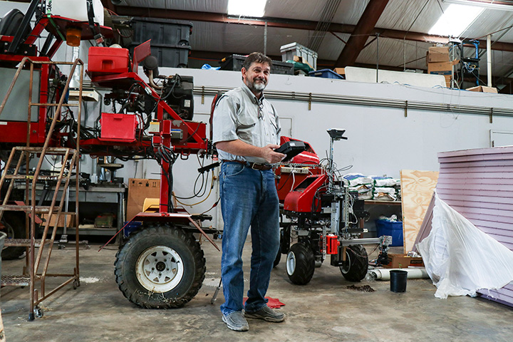 Professor and "Little Red Rover" multipurpose robotic tool