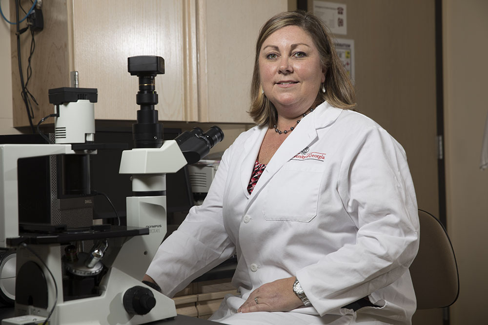 Holly Sellers, UGA’s 2019 Inventor of the Year, has developed four commercial poultry vaccines, as well as diagnostic tests, that help secure Georgia’s $22.9 billion poultry industry. 