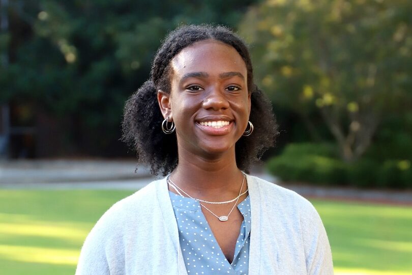 Zakiyya Ellington, a senior from Allen, Texas, is pursuing a bachelor’s degree in Arabic, a bachelor’s degree in accounting, a minor in Spanish, and a master’s degree in business analytics. (Photo by Stephanie Schupska)