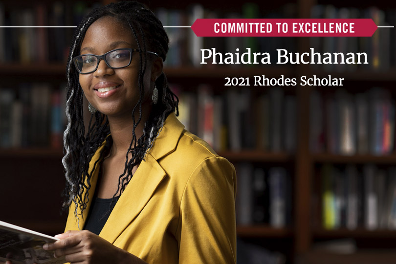 Portrait photo of Phaidra Buchanan, UGA's 2021 Rhodes Scholar