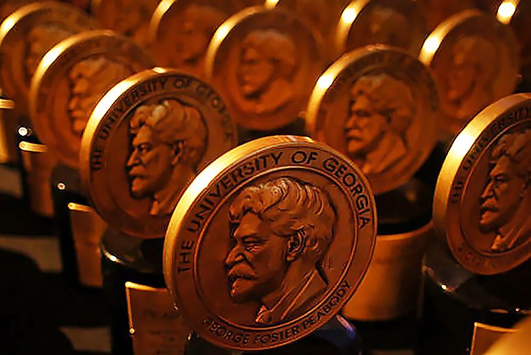 Close up of Peabody Awards