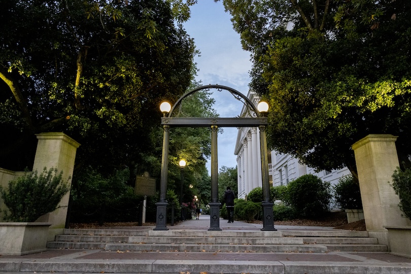 Arch at Dawn (Photo by Dorothy Kozlowski/UGA)